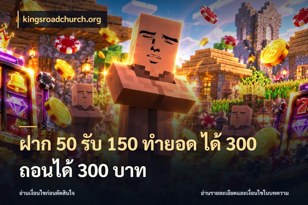 ฝาก 50 รับ 150 ทํายอด ได้ 300 ถอนได้ 300 บาท จับประเด็นยอดรับก่อนเลือกความสนุก กับ kingsroadchurch.org