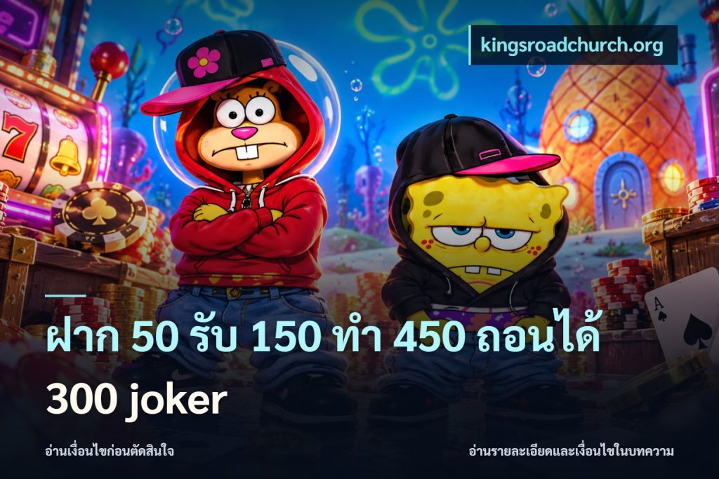 ฝาก 50 รับ 150 ทํา 450 ถอนได้ 300 joker