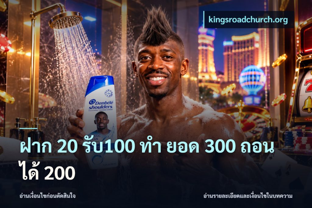ฝาก 20 รับ100 ทํา ยอด 300 ถอนได้ 200