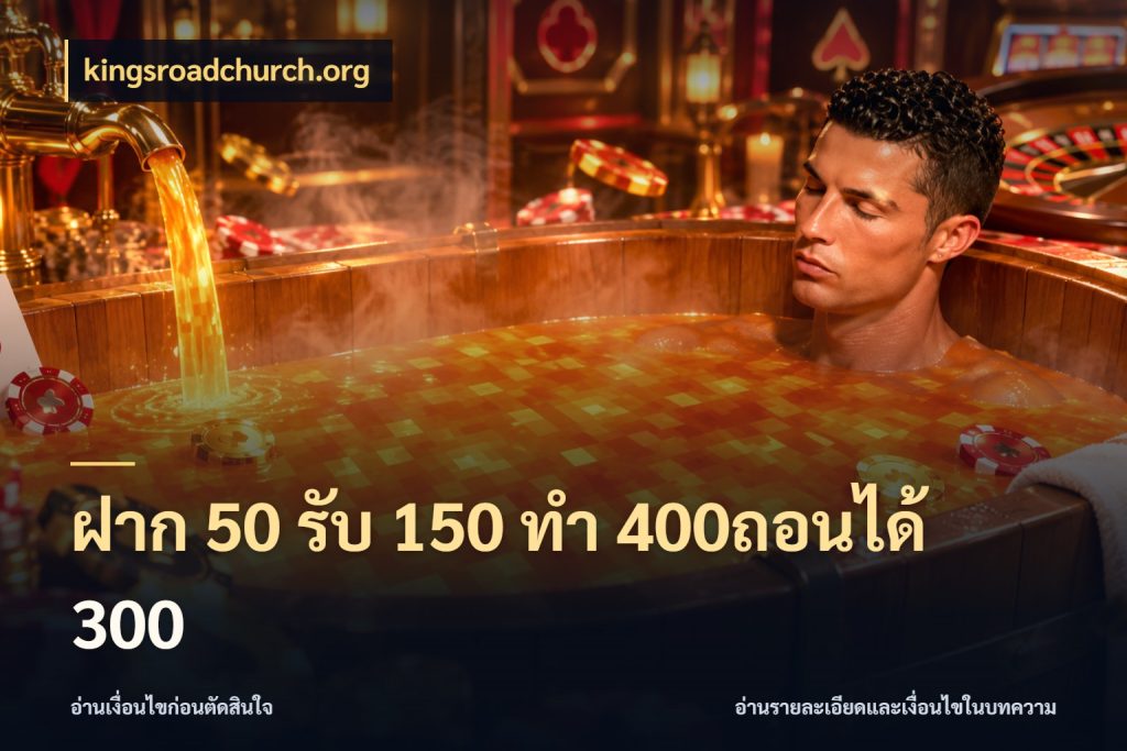 ฝาก 50 รับ 150 ทํา 400ถอนได้ 300 จุดเด่นของเครดิตที่คนชอบเกมอยากรู้ ในมุม kingsroadchurch.org