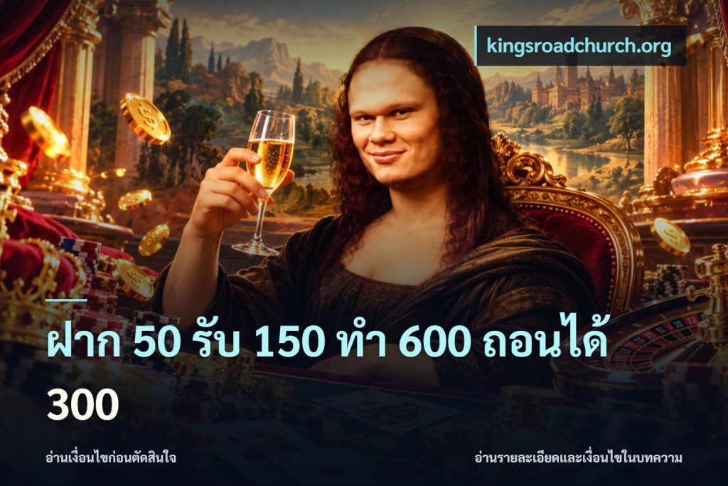 ฝาก 50 รับ 150 ทํา 600 ถอนได้ 300