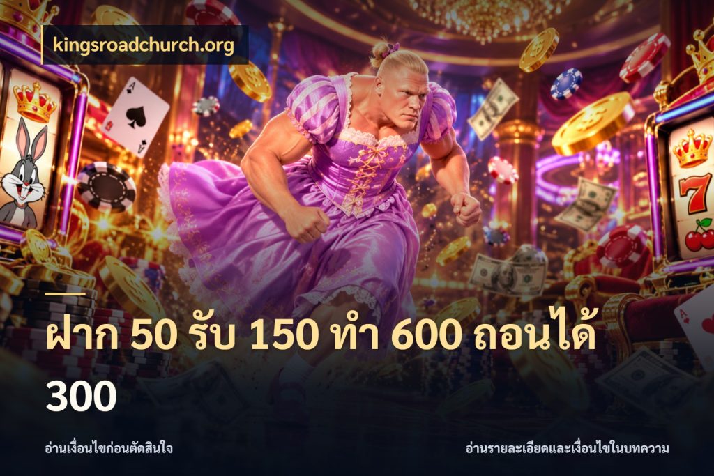 ฝาก 50 รับ 150 ทํา 600 ถอนได้ 300 จับคู่โบนัสกับสไตล์เกมที่ชอบ ในมุม kingsroadchurch.org