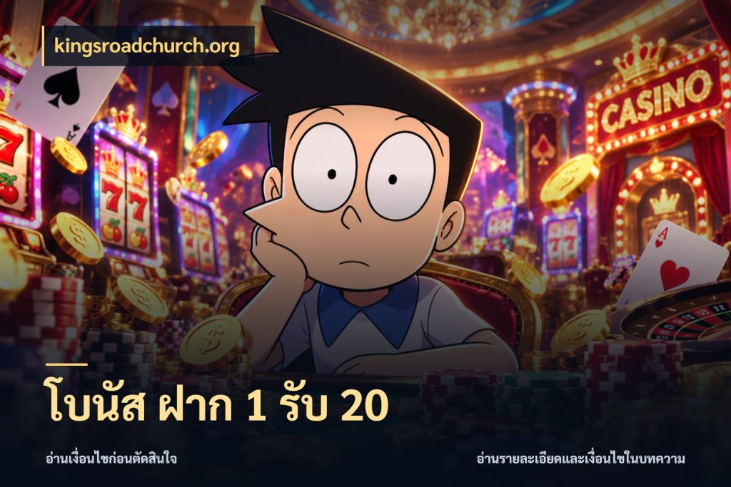 โบนัส ฝาก 1 รับ 20 โปรกับเกมที่ชอบเลือกให้ตรงสไตล์ กับ kingsroadchurch.org
