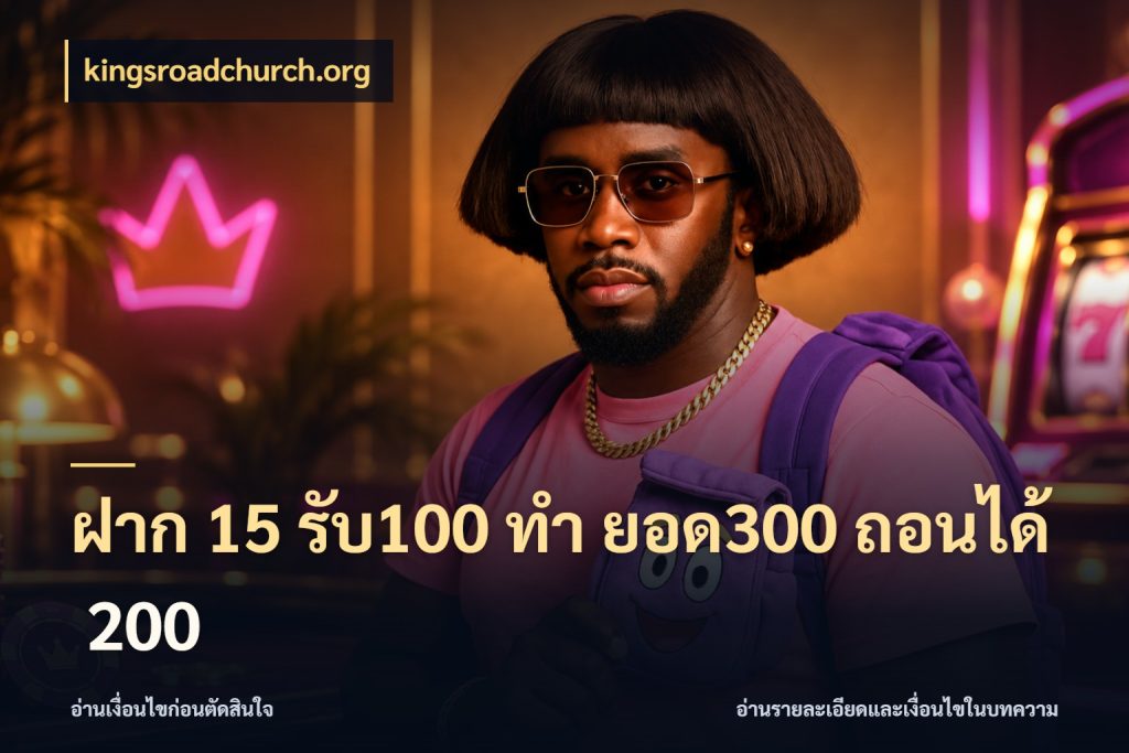 ฝาก 15 รับ100 ทํา ยอด300 ถอนได้ 200 สายโบนัสเลือกจังหวะสนุกได้อย่างไร กับ kingsroadchurch.org