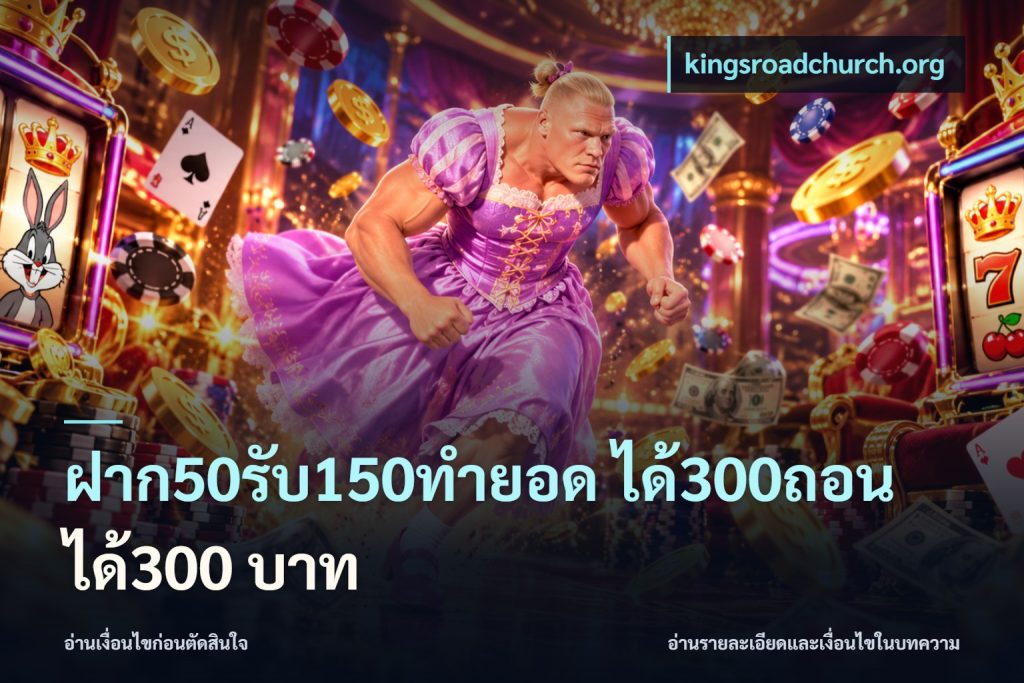 ฝาก50รับ150ทำยอด ได้300ถอนได้300 บาท