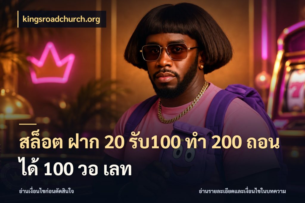 สล็อต ฝาก 20 รับ100 ทํา 200 ถอนได้ 100 วอ เลท สายโบนัสเลือกจังหวะสนุกได้อย่างไร ในมุม kingsroadchurch.org