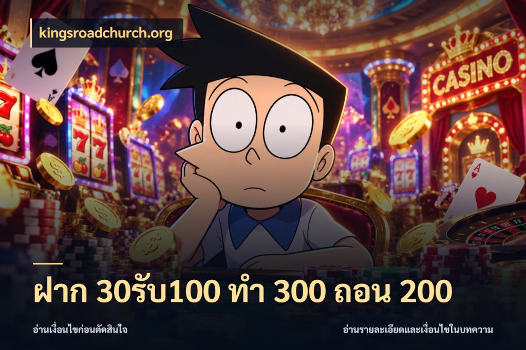 ฝาก 30รับ100 ทํา 300 ถอน 200 จุดเด่นของเครดิตที่คนชอบเกมอยากรู้ ในมุม kingsroadchurch.org