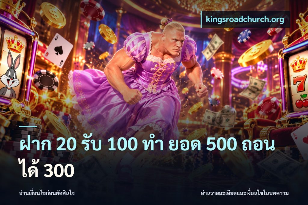ฝาก 20 รับ 100 ทํา ยอด 500 ถอนได้ 300