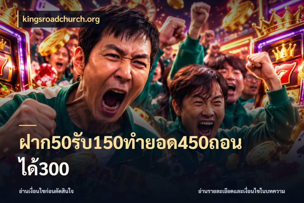 ฝาก50รับ150ทำยอด450ถอนได้300 kingsroadchurch.org สีสันของโปรฝากและยอดรับ