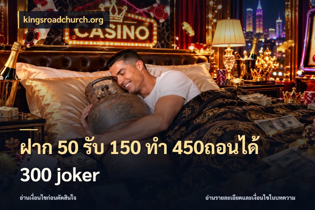 ฝาก 50 รับ 150 ทํา 450ถอนได้ 300 joker จับคู่โบนัสกับสไตล์เกมที่ชอบ ในมุม kingsroadchurch.org