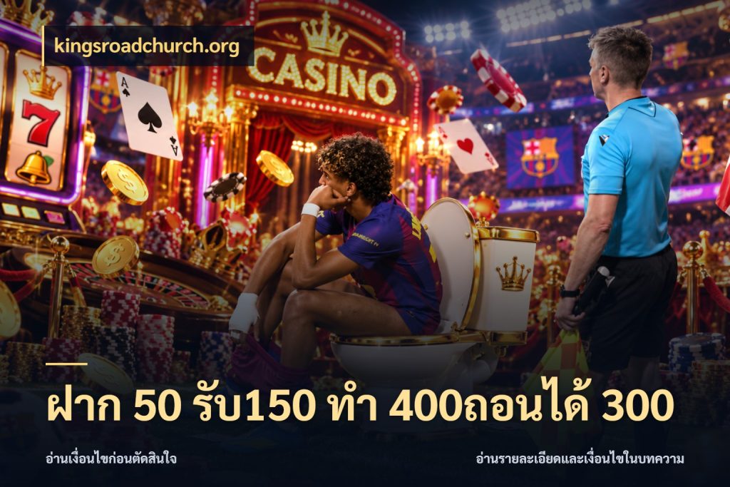 ฝาก 50 รับ150 ทํา 400ถอนได้ 300 ยอดฝากและยอดรับในมุมของคนชอบลุ้น สไตล์ kingsroadchurch.org